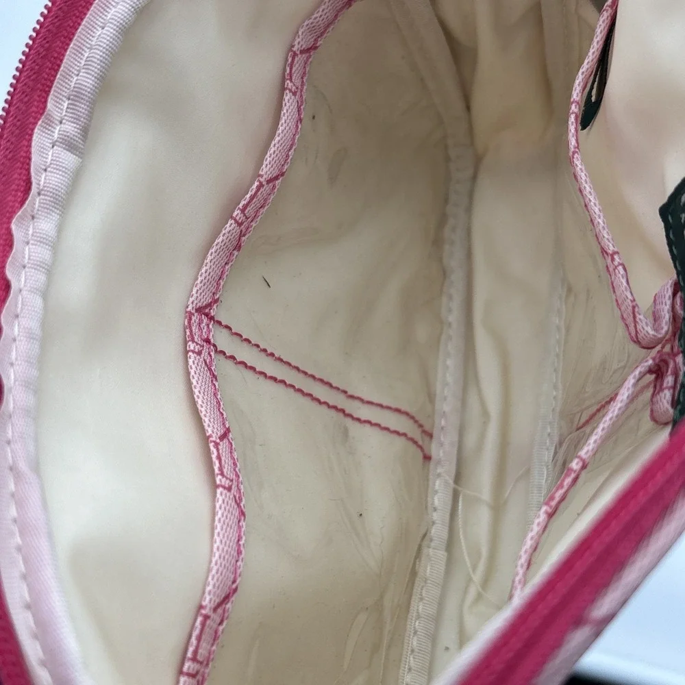 Lauren Ralph Lauren LRL Cosmetic Makeup Bags Pink &‎ Red Zipper Pouch Lot Of 2